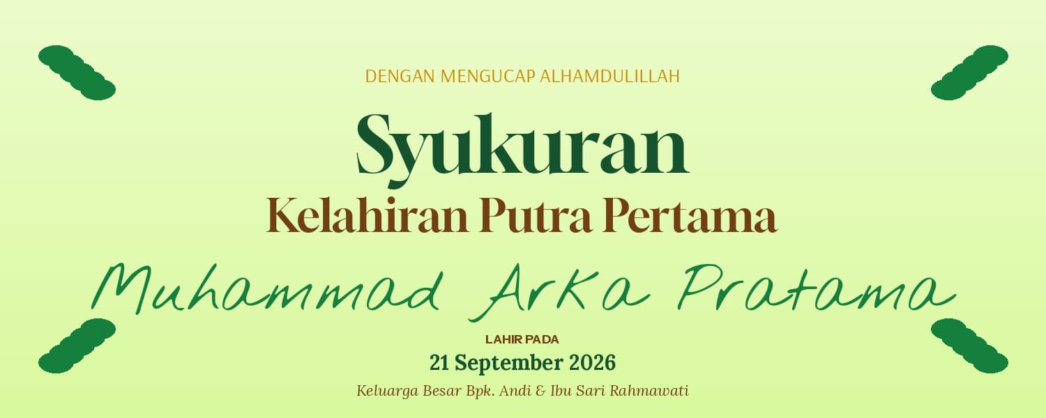 Spanduk Syukuran Kelahiran — preview 1