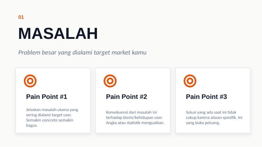 Pitch Deck Startup — Navy & Orange — preview 1