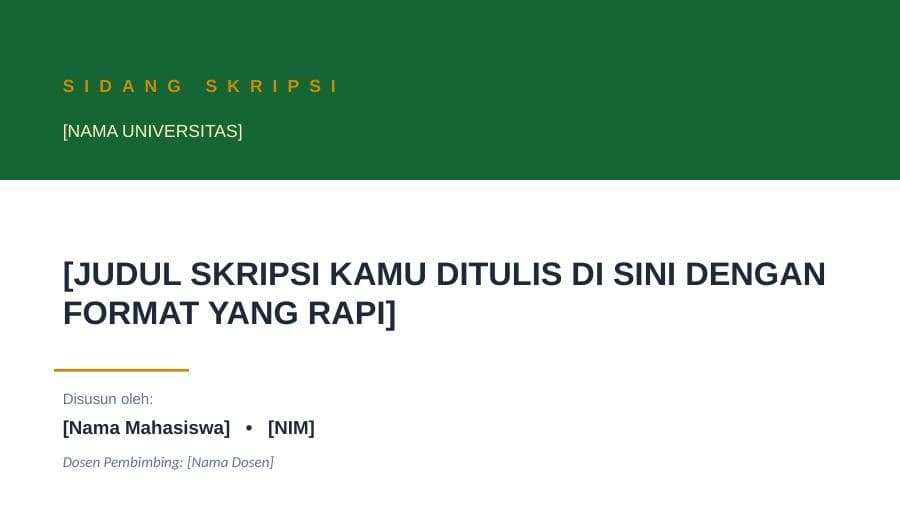 Sidang Skripsi / Tesis — Academic Green — preview 1