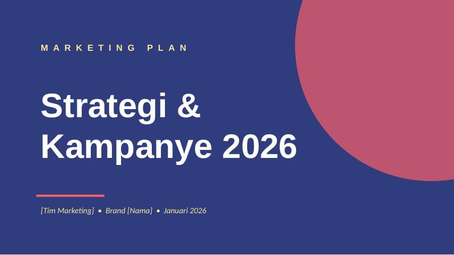 Marketing Plan Tahunan — Navy & Coral — preview 1